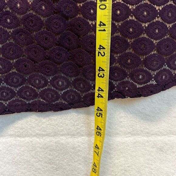 NWT BLACK LABEL by EVAN PICONE Dress Size16 Dark Purple Lace with Belt - Picture 7 of 15